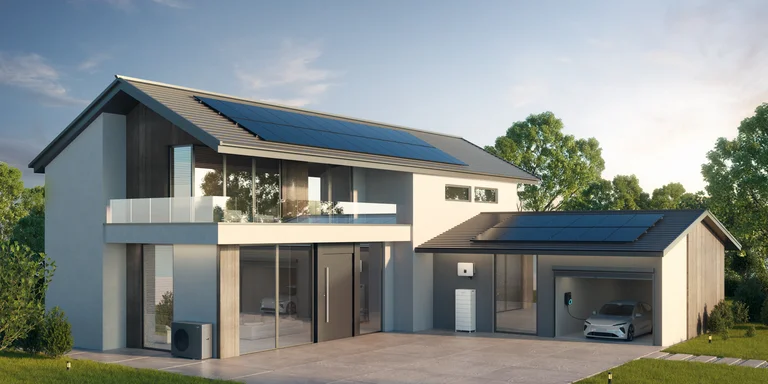 High-quality solar panel installation on residential roof